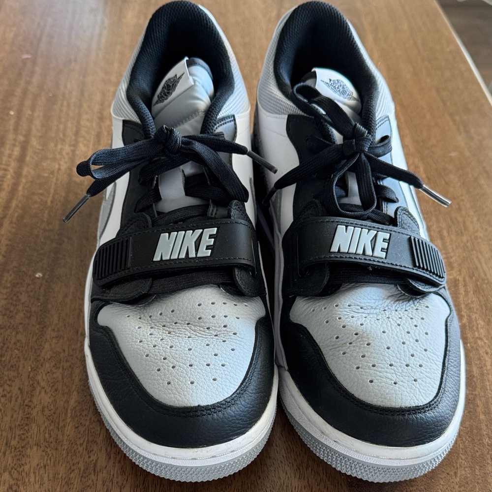 Jordan Black and White Athletic Shoes